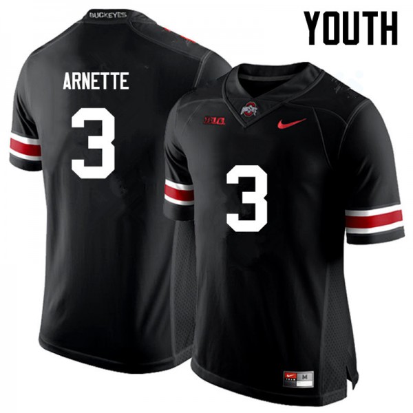 Ohio State Buckeyes #3 Damon Arnette Youth Football Jersey Black